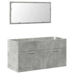 Spiegelkast 75cm | Grijze Hout | 75% Korting, Huis en Inrichting, Badkamer | Badkamermeubels, Ophalen of Verzenden, Nieuw