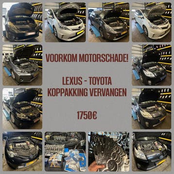 Lekke Koppakking Reparatie Prius (Wagon) Auris CT200h Hybrid, Garantie, Onderhoudsbeurt
