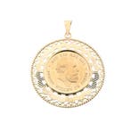 Gouden hanger van 10 gulden munt; Koning Willem De Derde..., Ophalen of Verzenden, Gebruikt, Goud, Overige merken