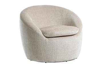 Fauteuil ALPINE 360° draaibaar, met structuurstof, beige -, Ophalen of Verzenden, Nieuw