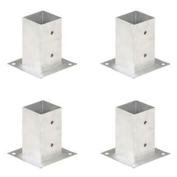 vidaXL Paalankers 4 st 81 mm gegalvaniseerd metaal, Tuin en Terras, Palen, Balken en Planken, Verzenden, Nieuw
