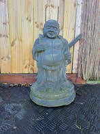Beeld, Happy Buddha - 74 cm - gegoten steen/beton - 2020