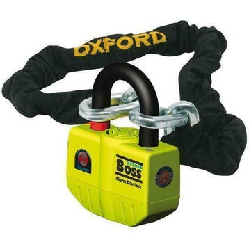 Motorslot Oxford Boss Alarm met 120cm | Gratis verzending!, Motoren, Accessoires | Sloten, Verzenden, Nieuw