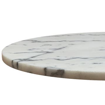 Bijzettafel salontafel marmer rond 55 cm metaal onderstel, Huis en Inrichting, Tafels | Salontafels, Minder dan 50 cm, Overige materialen