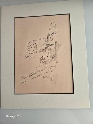 Will - 1 Dessin original dédicacé - Tif et Tondu - 1981, Boeken, Stripboeken, Nieuw