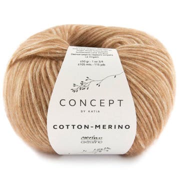 Katia Concept Cotton-Merino - 138 camelbruin - Katoen/Meri, Ophalen of Verzenden, Nieuw
