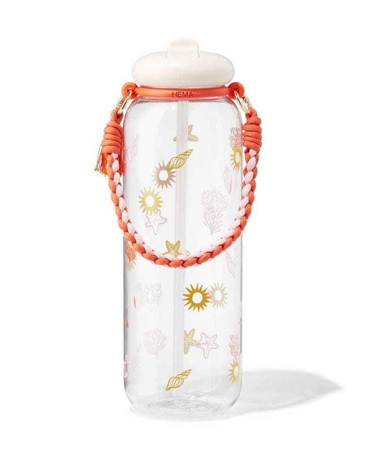 HEMA Waterfles 1200ml met bandje strand, Huis en Inrichting, Keuken | Servies, Nieuw, Verzenden