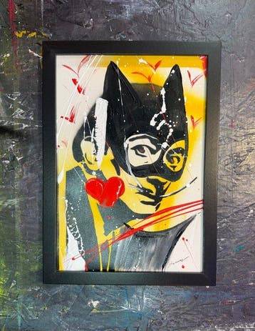 Michele Socionovo - Batman Dali Amour abstrait street art, Antiek en Kunst