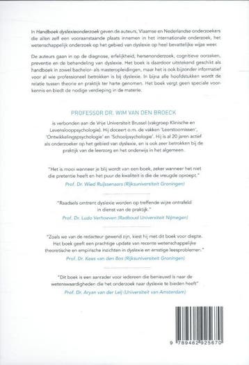 Handboek dyslexieonderzoek 9789462925670, Verzenden, Zo goed als nieuw