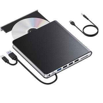 DrPhone DW13 - Externe 1080P CD/DVD Drive 6-in-1 USB 3.0 & U, Verzenden, Nieuw