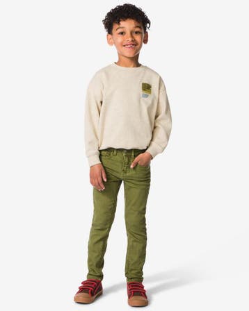 HEMA Kinderbroek skinny fit jog felgroen, Verzenden, Nieuw