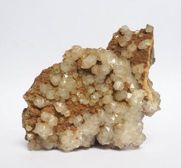 Kwarts Kristallen op matrix - Hoogte: 10 cm - Breedte: 10, Verzamelen, Mineralen en Fossielen
