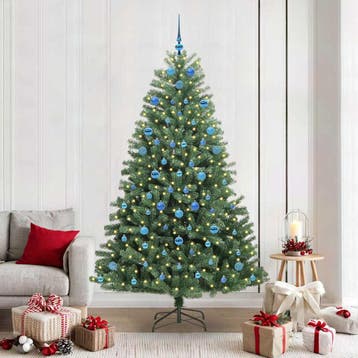 vidaXL Kunstmatige Inklapbare Kerstboom Groen 210 cm PVC en, Verzenden, Nieuw