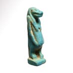 Oud-Egyptisch Faience Amulet van de Hippopotamus Taweret