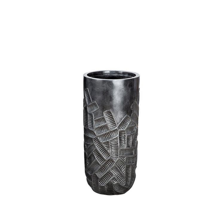 Plantenbak Atros antraciet H.76cm, Huis en Inrichting, Woonaccessoires | Vazen, Nieuw, Verzenden