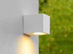 Veiling - 8x Wandlamp modern rechthoekig GU10 fitting zand w, Nieuw