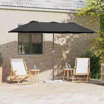 vidaXL Tuinparasol 370 x 197 x 239 cm Polyester en Aluminium, Verzenden, Nieuw, 1 tot 2 meter