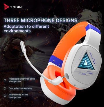 2dekans | TAIDU THS320Pro - 2.4GHz Draadloze Gaming Headset, Ophalen of Verzenden, Zo goed als nieuw