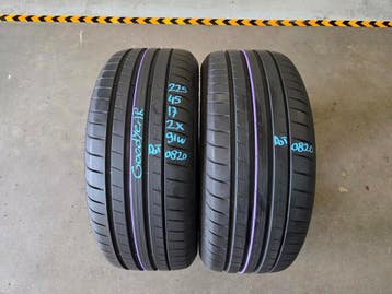 225/45/17 91W GOODYEAR ZOMERBANDEN 7,1MM PROFIEL 2X, Ophalen, Gebruikt, 17 inch, Band(en)