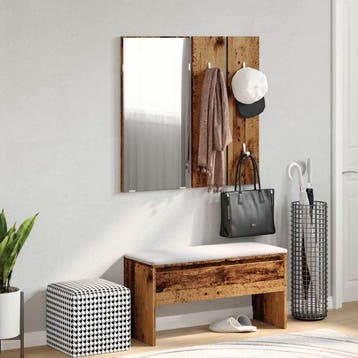 vidaXL Halmeubelset oud houtkleurig, Verzenden, Nieuw
