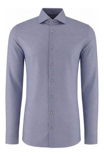 Profuomo Overhemd in maat 38 Blauw, Verzenden, Zo goed als nieuw, Blauw, Profuomo