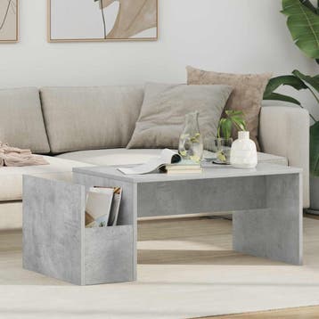vidaXL Salontafel Beton Grijs 90 x 45 x 35 cm Bewerkt hout, Huis en Inrichting, Tafels | Salontafels, Verzenden, Nieuw, Overige houtsoorten