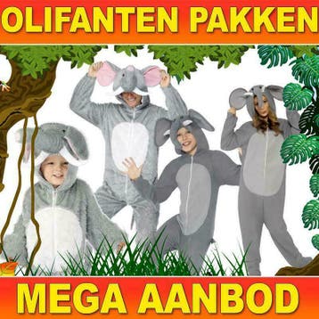 Olifantenpak - Olifanten kostuums voor volwassenen & kinder, Ophalen of Verzenden, Nieuw