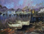 Manolo Matamoros (1947) - NO RESERVE - Barcas en reposo, Antiek en Kunst, Kunst | Schilderijen | Klassiek
