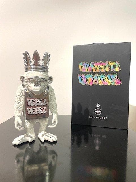 Van Apple - Graffiti Monkey - Rebel Rebel, Antiek en Kunst, Kunst | Designobjecten