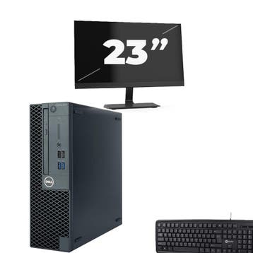 Dell OptiPlex 3070 SFF -   i3-9e  - 8GB  - 256GB  + 1x 23 in, Computers en Software, Desktop Pc's, Verzenden, 8 GB, Refurbished