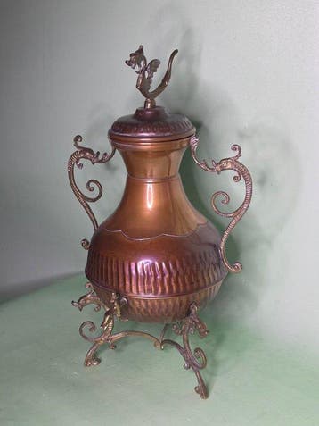 Mythologische Draak Detail - Samovar - Koper - Grote