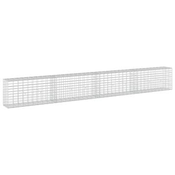 vidaXL Gabion met 5 mm Draad en 5x10 cm Gaas 400x30x50 cm, Verzenden, Nieuw, IJzer