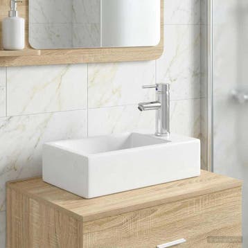 vidaXL Badkamer Waskom Chroom 45,5 x 25,5 x 13 cm Metaal, Verzenden, Nieuw