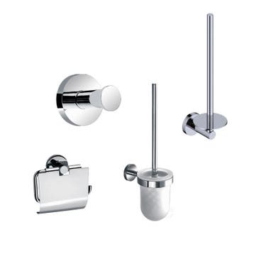 Sani Royal Toilet Accessoires Set Rond Chroom incl, Doe-het-zelf en Verbouw, Nieuw