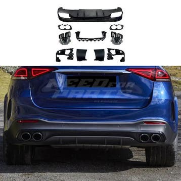 Diffuser With Black Exhaust Tips Voor Mercedes GLE W167 AMG, Ophalen of Verzenden, Nieuw