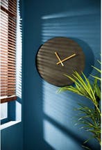 2dekans | Light & Living Wandklok Licola - Zwart - Ø59cm -, Ophalen of Verzenden, Zo goed als nieuw