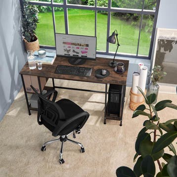 Bureau Stoke 137x55x75cm - Industrieel hout donker, rustiek, Verzenden, Nieuw