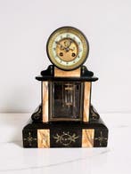 Pendule - Marmer, Glas, Messing - 1850-1900, Antiek en Kunst