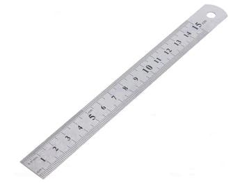 RVS liniaal - 15cm - topex, Ophalen of Verzenden, Nieuw