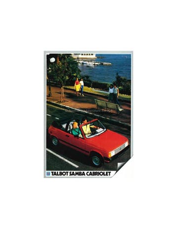 1983 TALBOT SAMBA CABRIOLET BROCHURE NEDERLANDS, Nieuw, Author