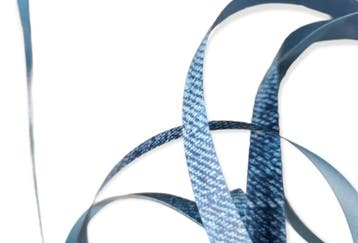 5m Sierlint Jeans print - krullint - cadeau versiering, Ophalen of Verzenden, Nieuw