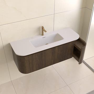 Sani Royal Eleganza Japandi rond badmeubel 120 cm, Nieuw