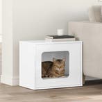 vidaXL Kattenhuis Glanzend Wit 51 x 30 x 42,5 cm Bewerkt, Dieren en Toebehoren, Verzenden, Nieuw