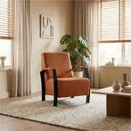 Leren fauteuil Glory - Kenia Rost (oranje), Huis en Inrichting, Fauteuils, Nieuw, Ophalen of Verzenden, 50 tot 75 cm, Industrieel, Modern