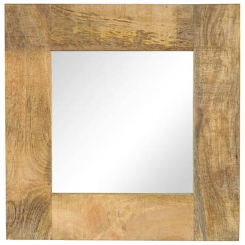 vidaXL Spiegel 50x50 cm massief mangohout, Huis en Inrichting, Verzenden, Nieuw