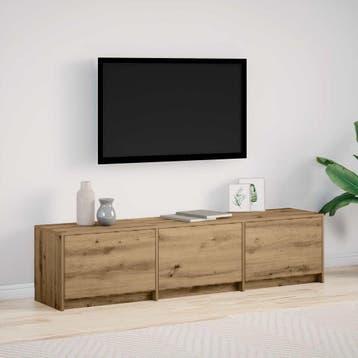 vidaXL TV-kast Artisan Eiken Bewerkt hout, Minder dan 50 cm, Verzenden, Nieuw, Minder dan 100 cm