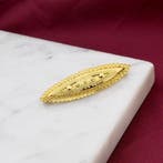 Gouden broche met Zeeuwse knopen, Ophalen of Verzenden, Gebruikt, Overige kleuren, Goud