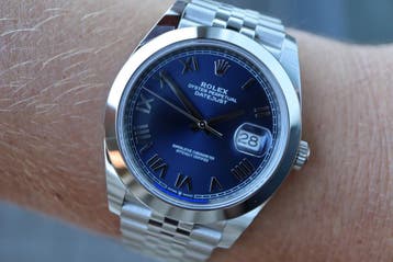 Horloge Rolex Datejust Niew Bright Bleu Roman, Sieraden, Tassen en Uiterlijk, Horloges | Heren, Staal, Polshorloge, Nieuw, Ophalen of Verzenden