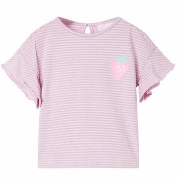 vidaXL Kindershirt met mouwen met ruches 104 lila, Verzenden, Nieuw