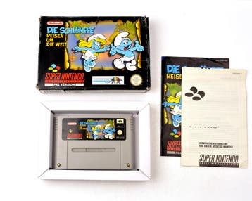 Die Schlümpfe reisen um die Welt (German) [Super Nintendo], Ophalen of Verzenden, Zo goed als nieuw